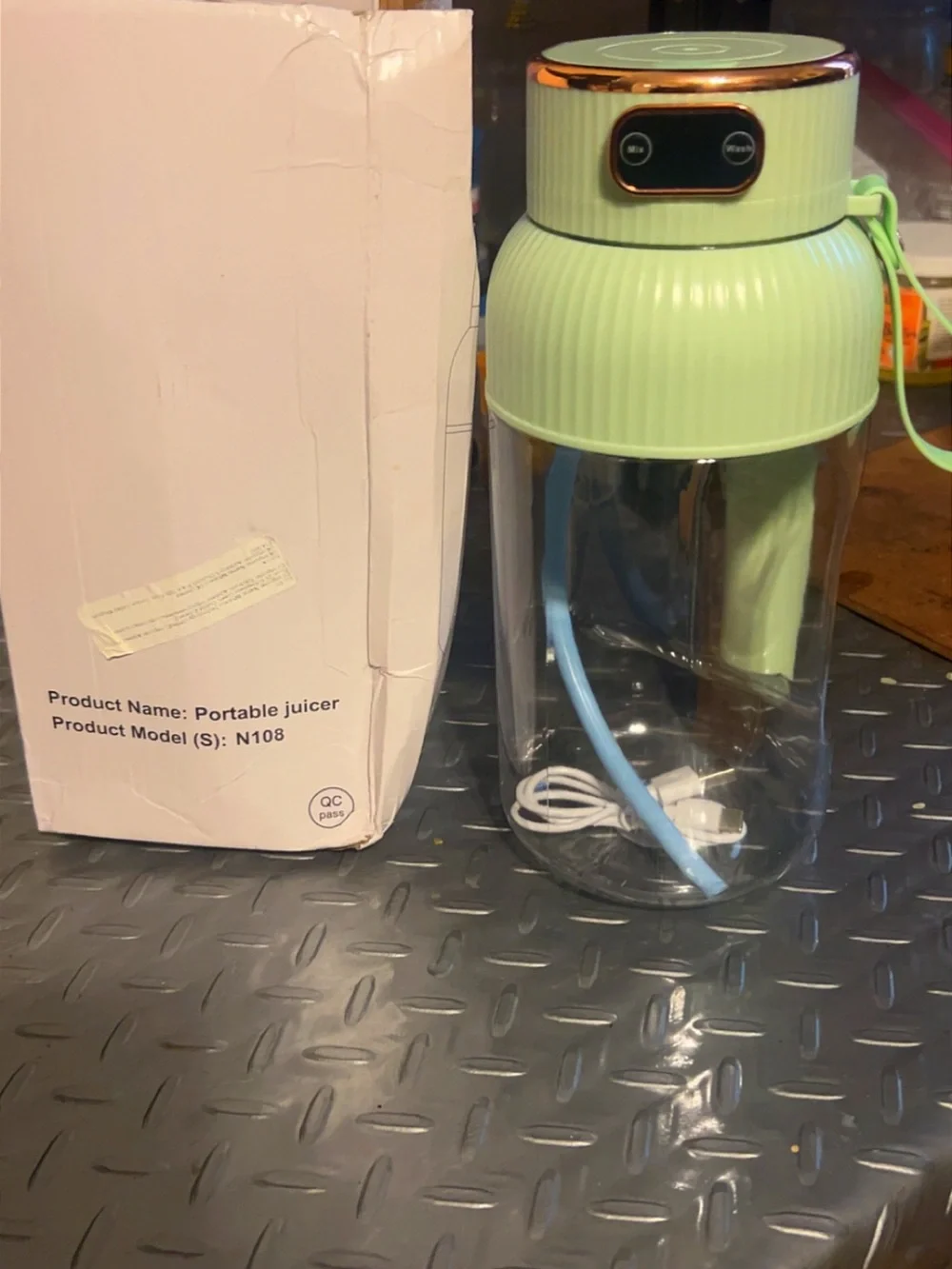 Portable Juicer Bottle - Green - Personal USB Blender